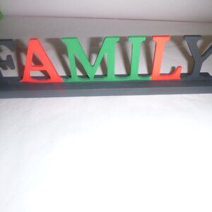 Afrocentric Ornament / RBG Word Art Ornament / FAMILY